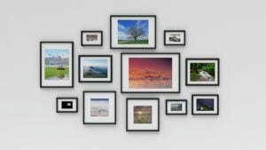 Photo frame on wall